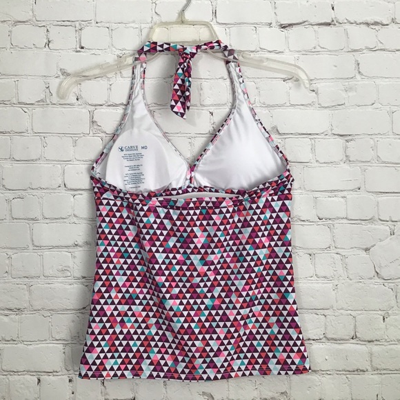 Carve Designs Halter Tankini Swimsuit Top M - Picture 2 of 6